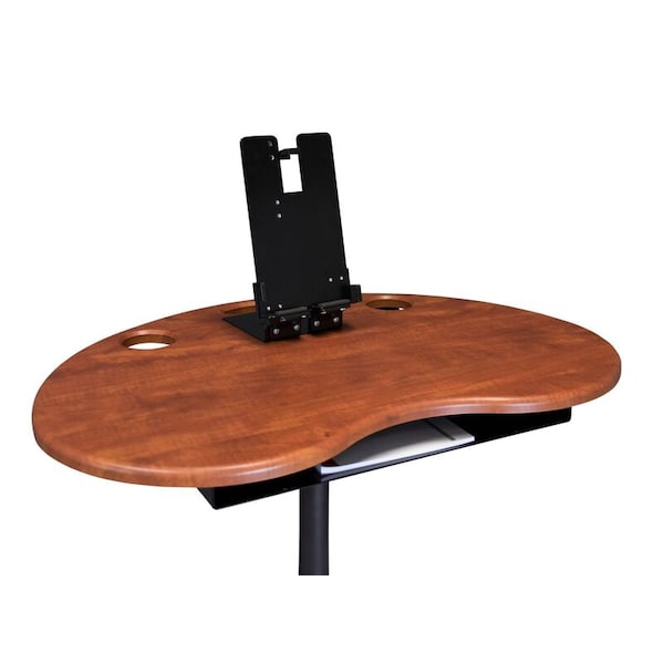 Adjustable Kidney Laptop Stand/Cart with iPad Mount